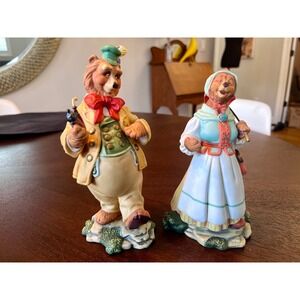 Scott Gustafson Greenwich Workshop Papa Mama Bear Figurines Mtching 391/1950 COA